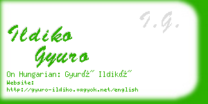 ildiko gyuro business card